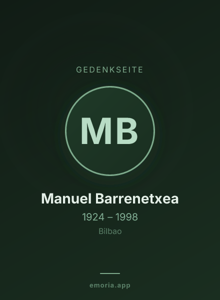 Gedenkportrait von Manuel Barrenetxea