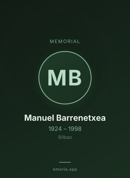 Memorial portrait of Manuel Barrenetxea