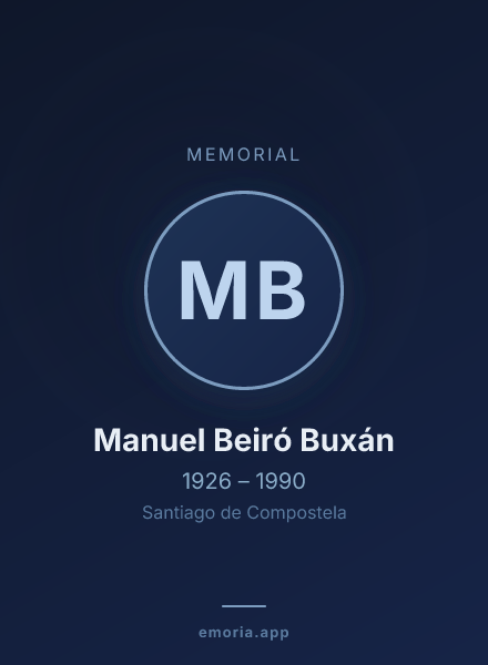 Memorial portrait of Manuel Beiró Buxán
