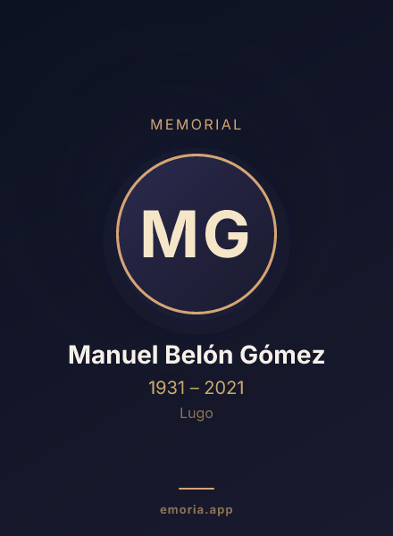 Memorial portrait of Manuel Belón Gómez