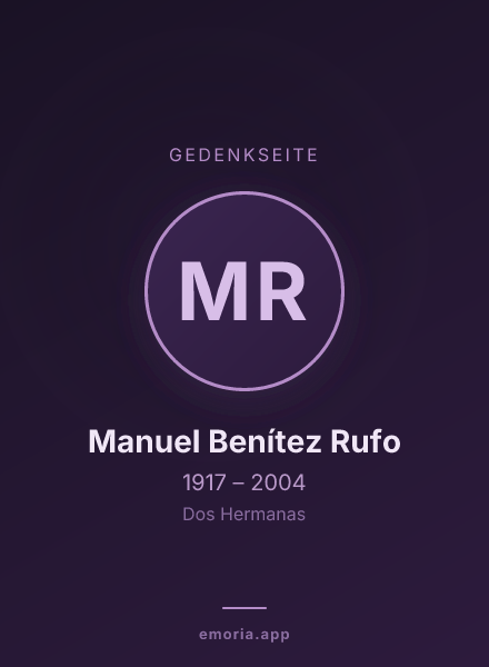 Gedenkportrait von Manuel Benítez Rufo
