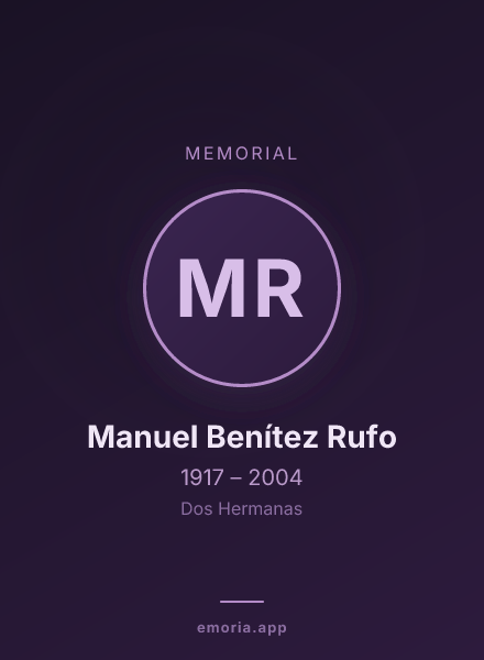 Memorial portrait of Manuel Benítez Rufo