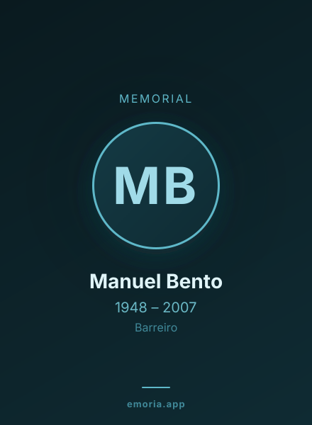 Memorial portrait of Manuel Bento
