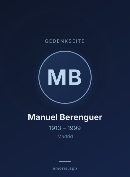 Gedenkportrait von Manuel Berenguer