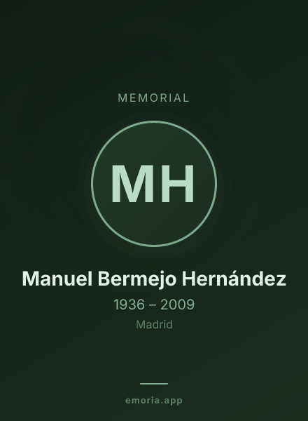 Memorial portrait of Manuel Bermejo Hernández