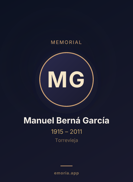 Memorial portrait of Manuel Berná García