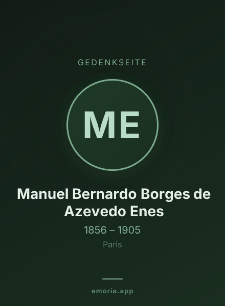 Gedenkportrait von Manuel Bernardo Borges de Azevedo Enes