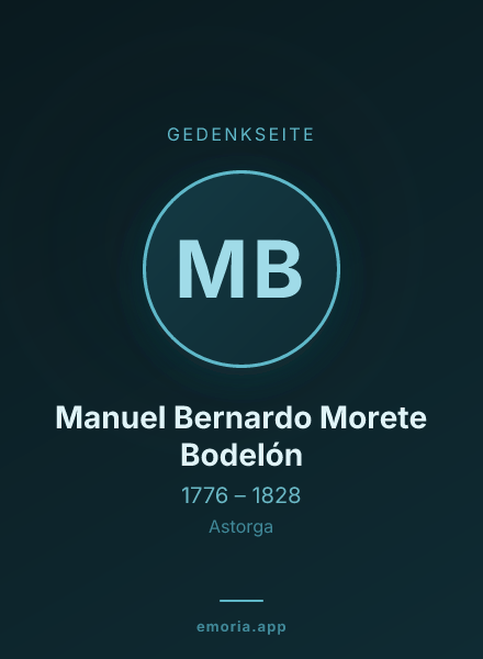 Gedenkportrait von Manuel Bernardo Morete Bodelón