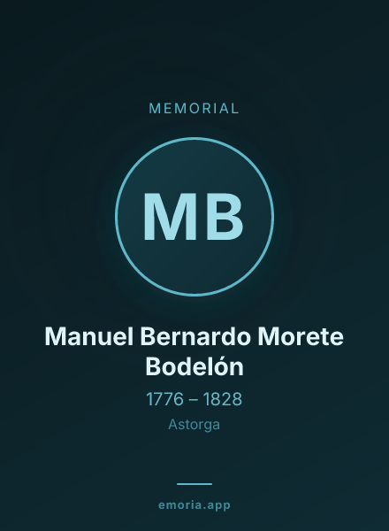 Memorial portrait of Manuel Bernardo Morete Bodelón