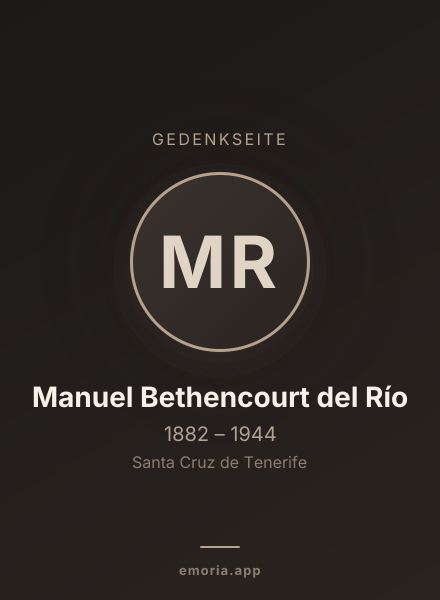 Gedenkportrait von Manuel Bethencourt del Río