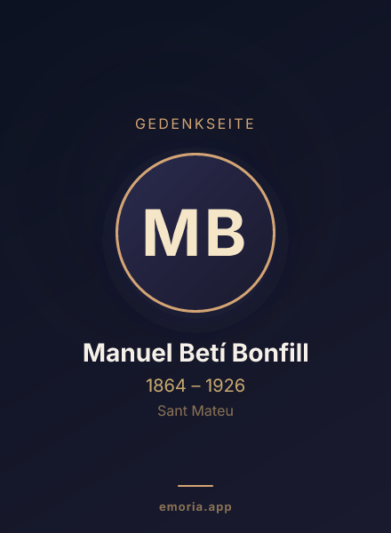 Gedenkportrait von Manuel Betí Bonfill