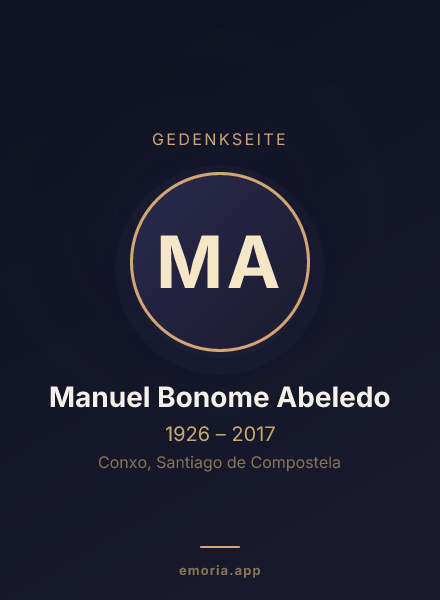Gedenkportrait von Manuel Bonome Abeledo