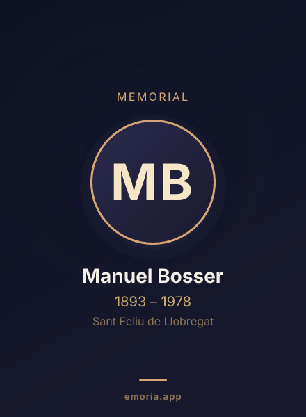 Memorial portrait of Manuel Bosser