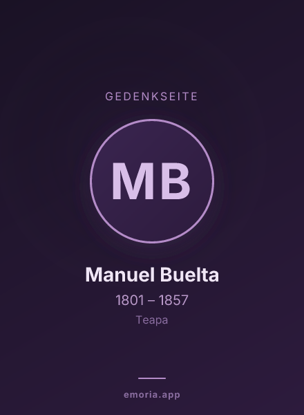 Gedenkportrait von Manuel Buelta
