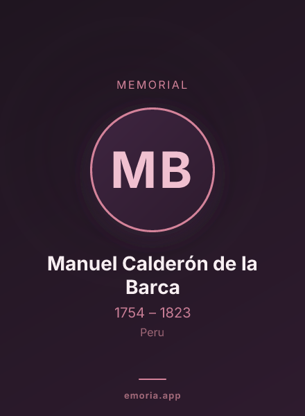 Memorial portrait of Manuel Calderón de la Barca