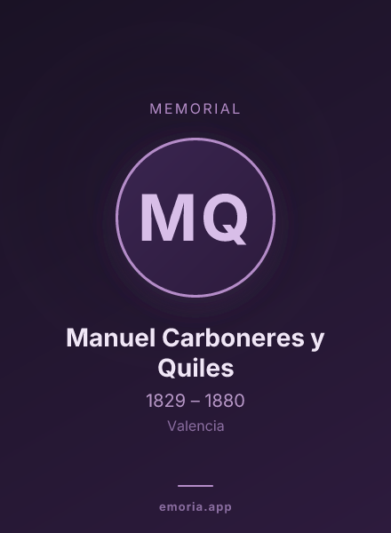 Memorial portrait of Manuel Carboneres y Quiles