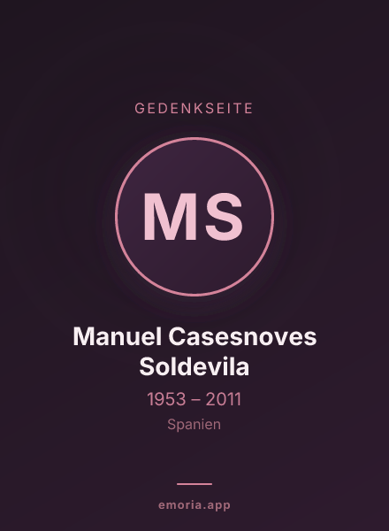 Gedenkportrait von Manuel Casesnoves Soldevila