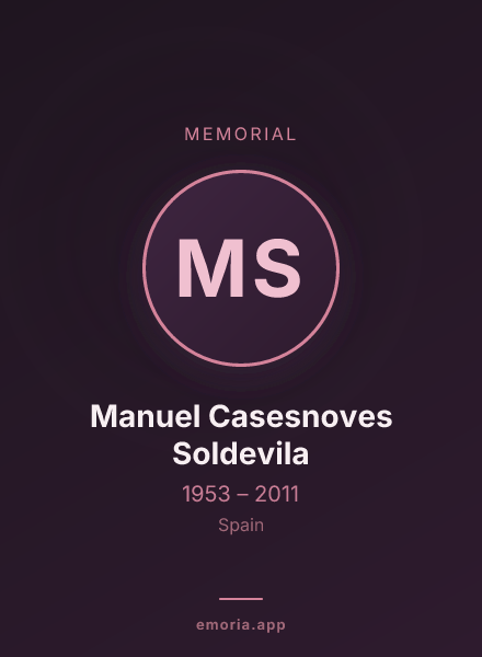 Memorial portrait of Manuel Casesnoves Soldevila