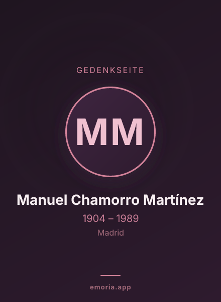 Gedenkportrait von Manuel Chamorro Martínez