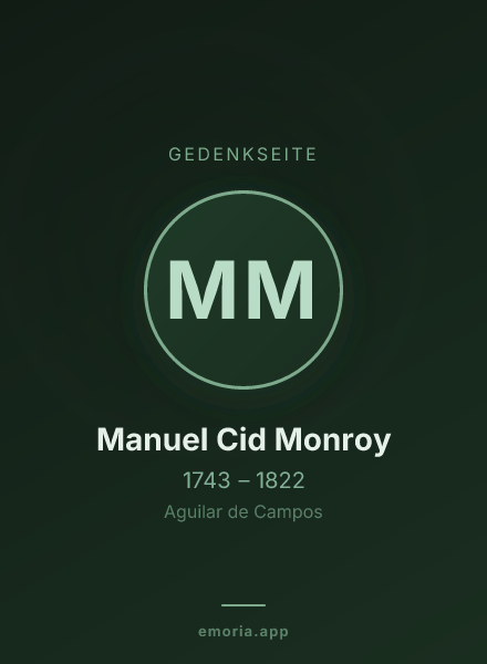 Gedenkportrait von Manuel Cid Monroy