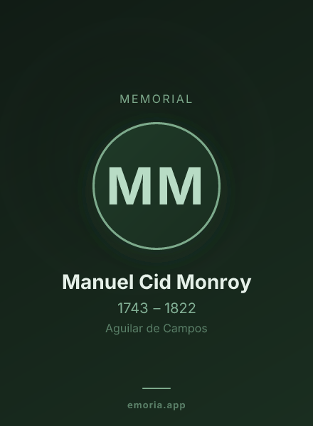 Memorial portrait of Manuel Cid Monroy
