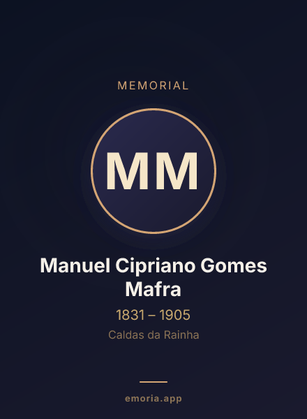 Memorial portrait of Manuel Cipriano Gomes Mafra