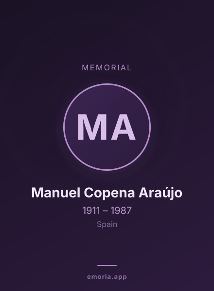 Memorial portrait of Manuel Copena Araújo