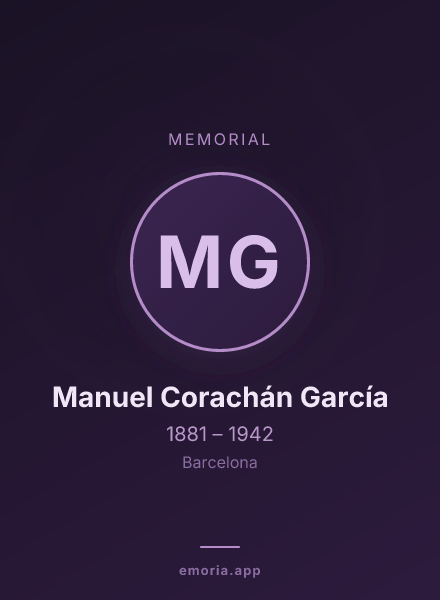 Memorial portrait of Manuel Corachán García