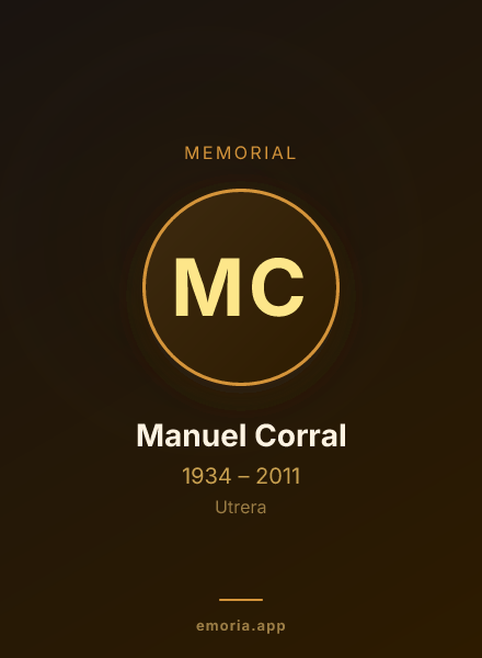 Memorial portrait of Manuel Corral