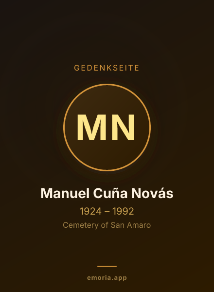 Gedenkportrait von Manuel Cuña Novás