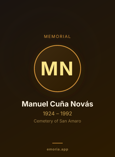 Memorial portrait of Manuel Cuña Novás