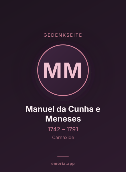 Gedenkportrait von Manuel da Cunha e Meneses