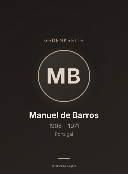 Gedenkportrait von Manuel de Barros