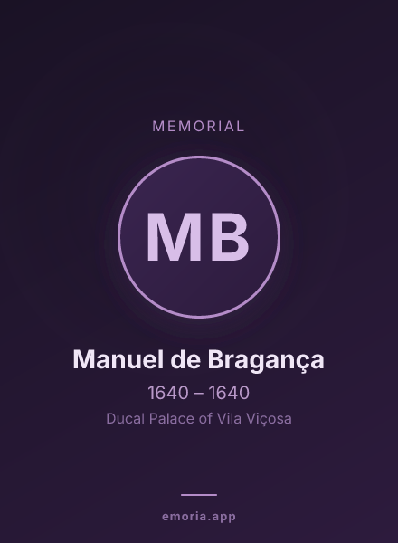 Memorial portrait of Manuel de Bragança