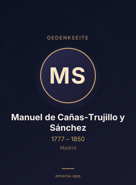 Gedenkportrait von Manuel de Cañas-Trujillo y Sánchez