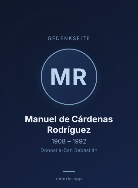 Gedenkportrait von Manuel de Cárdenas Rodríguez
