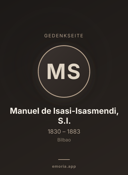 Gedenkportrait von Manuel de Isasi-Isasmendi, S.I.
