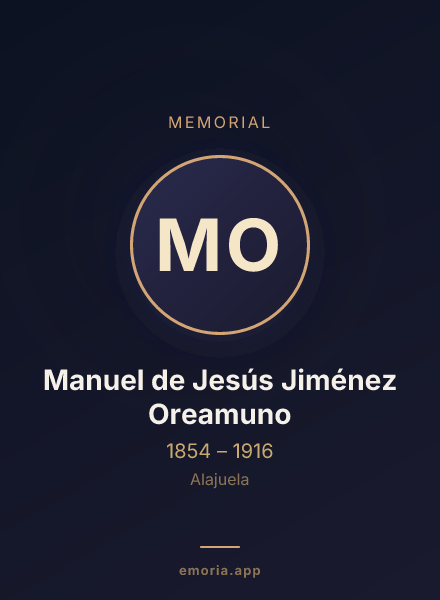 Memorial portrait of Manuel de Jesús Jiménez Oreamuno