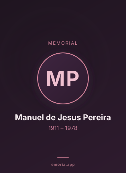 Memorial portrait of Manuel de Jesus Pereira