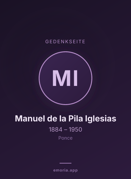 Gedenkportrait von Manuel de la Pila Iglesias