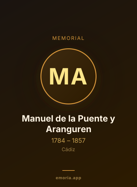 Memorial portrait of Manuel de la Puente y Aranguren