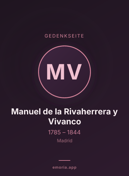 Gedenkportrait von Manuel de la Rivaherrera y Vivanco