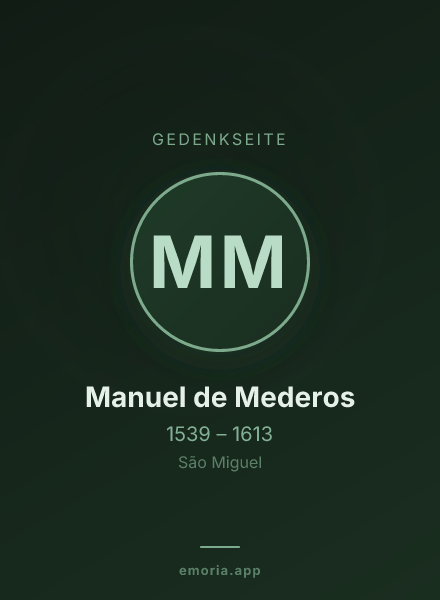 Gedenkportrait von Manuel de Mederos