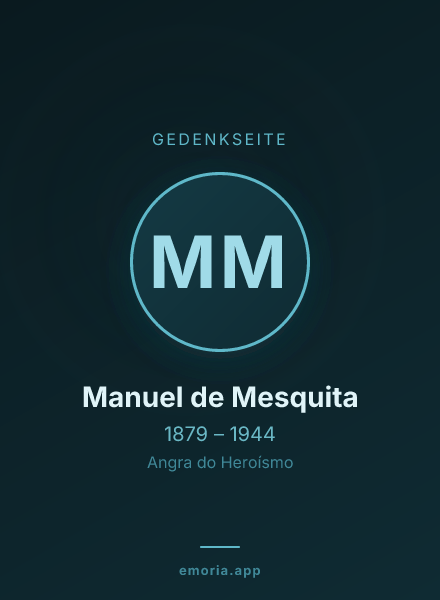 Gedenkportrait von Manuel de Mesquita
