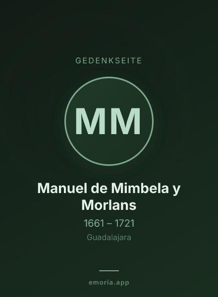 Gedenkportrait von Manuel de Mimbela y Morlans