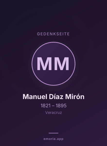 Gedenkportrait von Manuel Díaz Mirón
