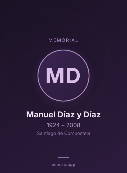 Memorial portrait of Manuel Díaz y Díaz