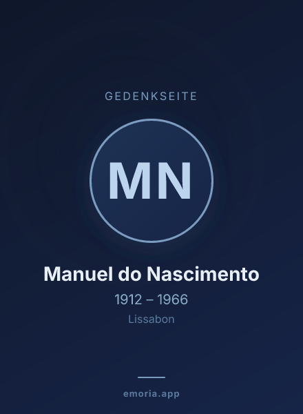 Gedenkportrait von Manuel do Nascimento