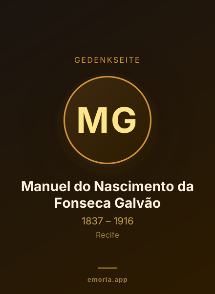 Gedenkportrait von Manuel do Nascimento da Fonseca Galvão