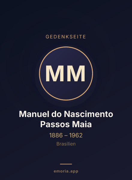 Gedenkportrait von Manuel do Nascimento Passos Maia
